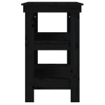 vidaXL Banc de lucru, negru, 78,5x50x80 cm, lemn masiv pin vidaXL Banc de lucru, negru, 78,5x50x80 cm, lemn masiv pin