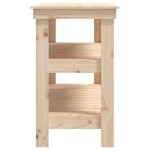 vidaXL Banc de lucru, 110,5x50x80 cm, lemn masiv pin