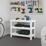 vidaXL Banc de lucru, alb, 110,5x50x80 cm, lemn masiv pin vidaXL Banc de lucru, alb, 110,5x50x80 cm, lemn masiv pin