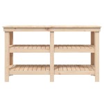 vidaXL Banc de lucru, 142,5x50x80 cm, lemn masiv pin