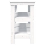 vidaXL Banc de lucru, alb, 142,5x50x80 cm, lemn masiv pin vidaXL Banc de lucru, alb, 142,5x50x80 cm, lemn masiv pin