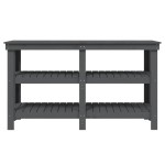 vidaXL Banc de lucru, gri, 142,5x50x80 cm, lemn masiv pin vidaXL Banc de lucru, gri, 142,5x50x80 cm, lemn masiv pin