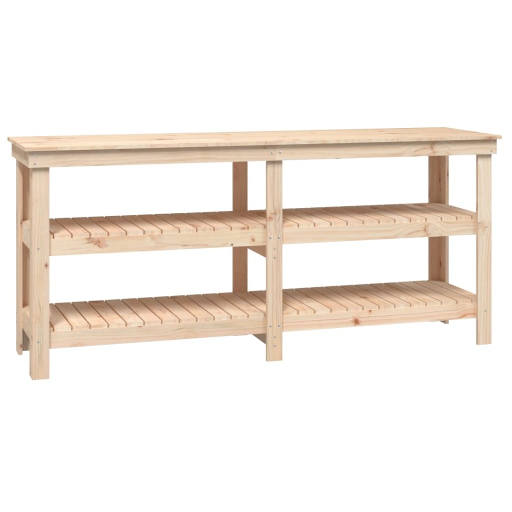 vidaXL Banc de lucru, 181x50x80 cm, lemn masiv pin