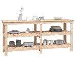 vidaXL Banc de lucru, 181x50x80 cm, lemn masiv pin