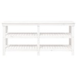 vidaXL Banc de lucru, alb, 181x50x80 cm, lemn masiv pin