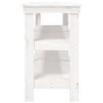 vidaXL Banc de lucru, alb, 181x50x80 cm, lemn masiv pin