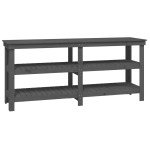 vidaXL Banc de lucru, gri, 181x50x80 cm, lemn masiv pin vidaXL Banc de lucru, gri, 181x50x80 cm, lemn masiv pin