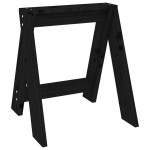 vidaXL Scaune, 2 buc., negru, 40x40x45 cm, lemn masiv de pin