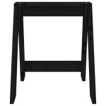 vidaXL Scaune, 2 buc., negru, 40x40x45 cm, lemn masiv de pin