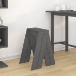 vidaXL Scaune, 2 buc., gri, 40x40x60 cm, lemn masiv de pin