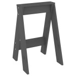 vidaXL Scaune, 2 buc., gri, 40x40x60 cm, lemn masiv de pin