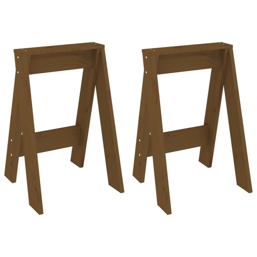 vidaXL Scaune, 2 buc., maro miere, 40x40x60 cm, lemn masiv de pin