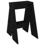 vidaXL Scaune, 2 buc., negru, 40x40x60 cm, lemn masiv de pin vidaXL Scaune, 2 buc., negru, 40x40x60 cm, lemn masiv de pin