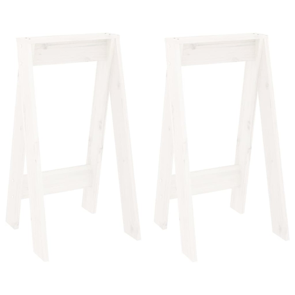 vidaXL Scaune, 2 buc., alb, 40x40x75 cm, lemn masiv de pin