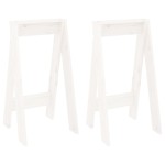 vidaXL Scaune, 2 buc., alb, 40x40x75 cm, lemn masiv de pin