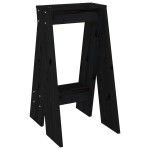 vidaXL Scaune, 2 buc., negru, 40x40x75 cm, lemn masiv de pin