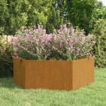 vidaXL Jardinieră, ruginiu, 138x120x45 cm, oțel corten vidaXL Jardinieră, ruginiu, 138x120x45 cm, oțel corten