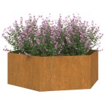 vidaXL Jardinieră, ruginiu, 138x120x45 cm, oțel corten vidaXL Jardinieră, ruginiu, 138x120x45 cm, oțel corten