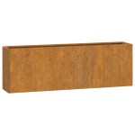 vidaXL Jardiniere de perete, 2 buc., ruginiu, 53x10x17 cm, oțel corten