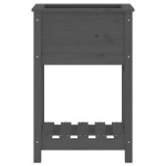 vidaXL Jardinieră cu raft, gri, 54x34,5x81 cm, lemn masiv de pin