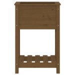 vidaXL Jardinieră cu raft, maro miere, 54x34,5x81 cm, lemn masiv pin