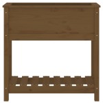 vidaXL Jardinieră cu raft, maro miere, 82,5x34,5x81 cm, lemn masiv pin
