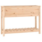 vidaXL Jardinieră cu raft, 111,5x34,5x81 cm, lemn masiv de pin vidaXL Jardinieră cu raft, 111,5x34,5x81 cm, lemn masiv de pin