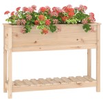 vidaXL Jardinieră cu raft, 111,5x34,5x81 cm, lemn masiv de pin vidaXL Jardinieră cu raft, 111,5x34,5x81 cm, lemn masiv de pin