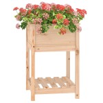 vidaXL Jardinieră cu raft, 54x54x81 cm, lemn masiv de pin vidaXL Jardinieră cu raft, 54x54x81 cm, lemn masiv de pin
