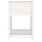 vidaXL Jardinieră cu raft, alb, 82,5x54x81 cm, lemn masiv de pin