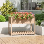 vidaXL Jardinieră cu raft, 111,5x54x81 cm, lemn masiv de pin vidaXL Jardinieră cu raft, 111,5x54x81 cm, lemn masiv de pin
