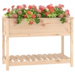vidaXL Jardinieră cu raft, 111,5x54x81 cm, lemn masiv de pin vidaXL Jardinieră cu raft, 111,5x54x81 cm, lemn masiv de pin