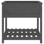 vidaXL Jardinieră cu raft, gri, 82,5x82,5x81 cm, lemn masiv de pin vidaXL Jardinieră cu raft, gri, 82,5x82,5x81 cm, lemn masiv de pin