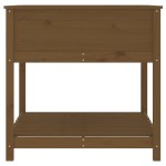 vidaXL Jardinieră cu raft, maro miere, 82,5x82,5x81 cm, lemn masiv pin