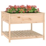 vidaXL Jardinieră cu raft, 111,5x111,5x81 cm, lemn masiv de pin vidaXL Jardinieră cu raft, 111,5x111,5x81 cm, lemn masiv de pin