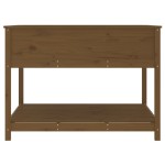 vidaXL Jardinieră cu raft maro miere 111,5x111,5x81 cm lemn masiv pin