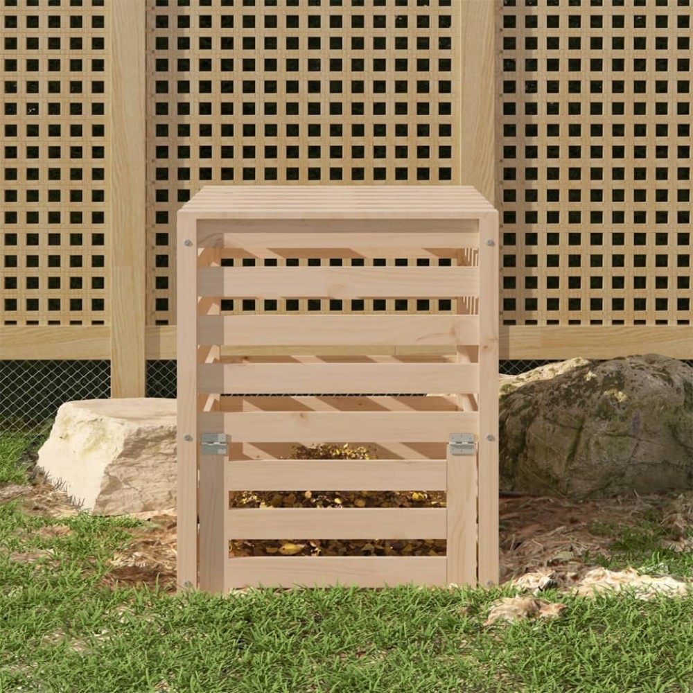 vidaXL Compostor, 63,5x63,5x77,5 cm, lemn masiv de pin