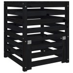 vidaXL Compostor, negru, 63,5x63,5x77,5 cm, lemn masiv de pin vidaXL Compostor, negru, 63,5x63,5x77,5 cm, lemn masiv de pin