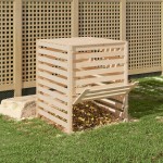 vidaXL Compostor, 82,5x82,5x99,5 cm, lemn masiv de pin vidaXL Compostor, 82,5x82,5x99,5 cm, lemn masiv de pin
