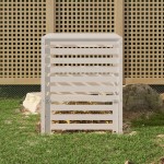 vidaXL Compostor, alb, 82,5x82,5x99,5 cm, lemn masiv de pin vidaXL Compostor, alb, 82,5x82,5x99,5 cm, lemn masiv de pin