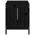 vidaXL Cutie depozitare grădină, negru, 76x42,5x54 cm, lemn masiv pin vidaXL Cutie depozitare grădină, negru, 76x42,5x54 cm, lemn masiv pin