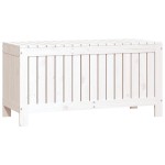 vidaXL Cutie de depozitare grădină, alb, 108x42,5x54 cm lemn masiv pin vidaXL Cutie de depozitare grădină, alb, 108x42,5x54 cm lemn masiv pin