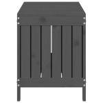 vidaXL Cutie de depozitare grădină, gri, 108x42,5x54 cm lemn masiv pin vidaXL Cutie de depozitare grădină, gri, 108x42,5x54 cm lemn masiv pin