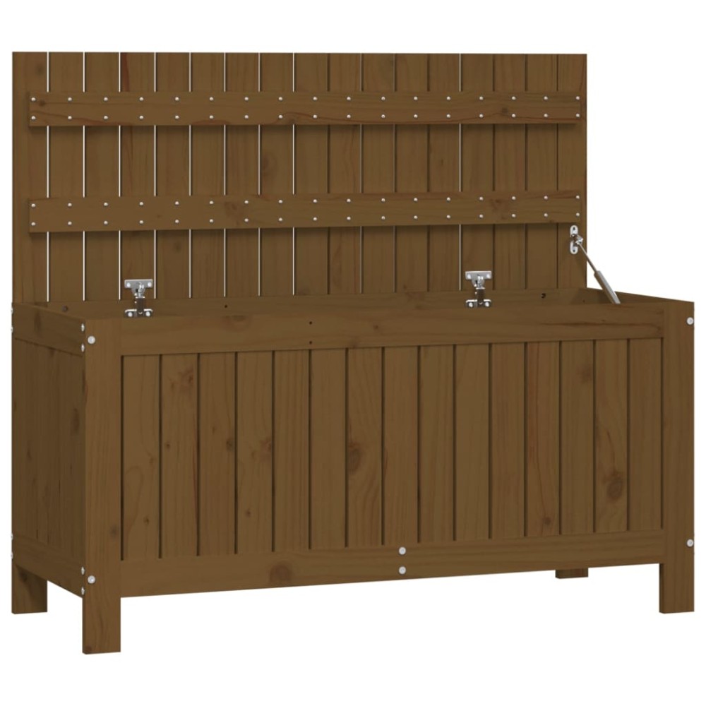 vidaXL Cutie depozitare grădină, maro miere, 108x42,5x54 cm, lemn pin