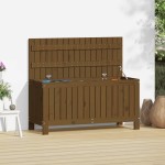 vidaXL Cutie depozitare grădină, maro miere, 108x42,5x54 cm, lemn pin vidaXL Cutie depozitare grădină, maro miere, 108x42,5x54 cm, lemn pin