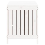 vidaXL Cutie de depozitare grădină, alb, 115x49x60 cm, lemn masiv pin vidaXL Cutie de depozitare grădină, alb, 115x49x60 cm, lemn masiv pin