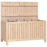 vidaXL Cutie de depozitare grădină, 121x55x64 cm, lemn masiv de pin vidaXL Cutie de depozitare grădină, 121x55x64 cm, lemn masiv de pin
