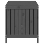 vidaXL Cutie de depozitare grădină, gri, 121x55x64 cm, lemn masiv pin vidaXL Cutie de depozitare grădină, gri, 121x55x64 cm, lemn masiv pin