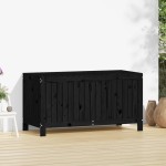 vidaXL Cutie de depozitare grădină, negru, 121x55x64 cm lemn masiv pin vidaXL Cutie de depozitare grădină, negru, 121x55x64 cm lemn masiv pin