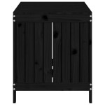 vidaXL Cutie de depozitare grădină, negru, 121x55x64 cm lemn masiv pin vidaXL Cutie de depozitare grădină, negru, 121x55x64 cm lemn masiv pin